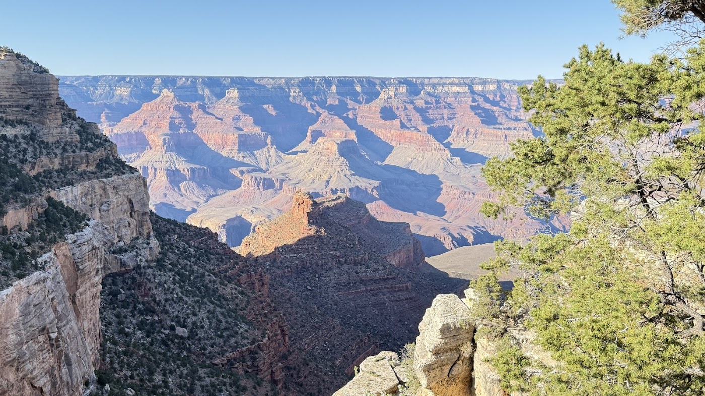 Grand Canyon rim trail view